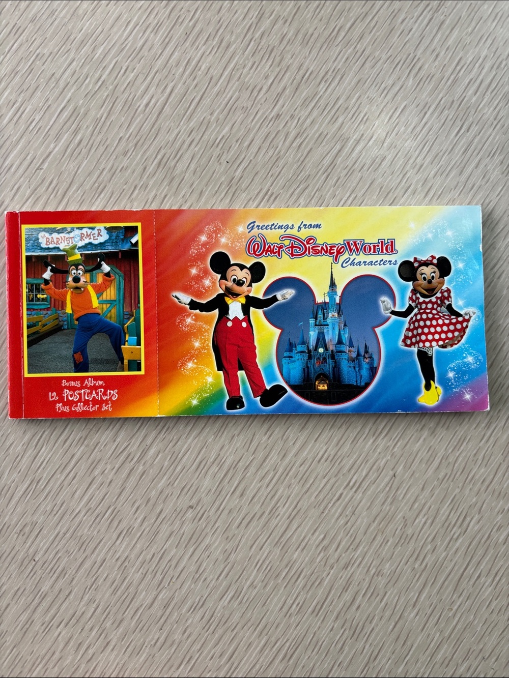 Disney Rainbow Postcard Pack with Red, Yellow, Blue and Black